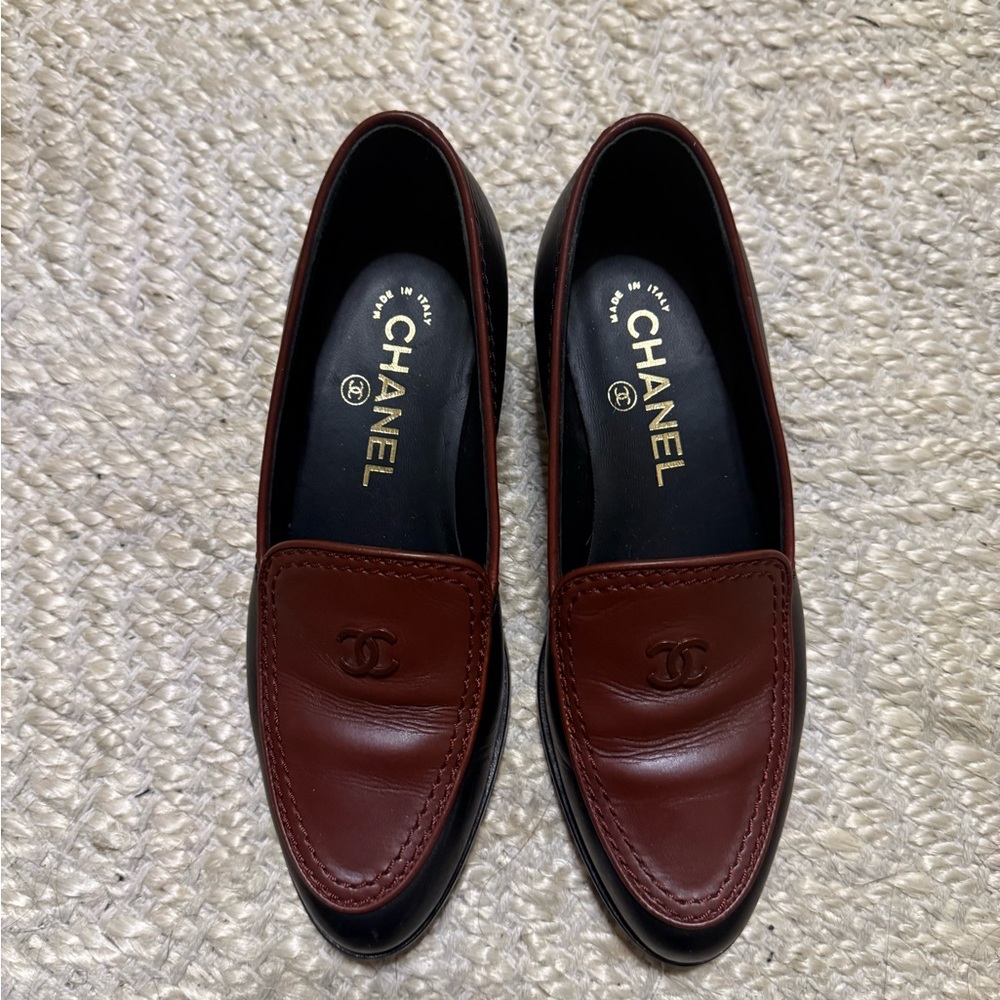 Chanel Burgundy Loafers